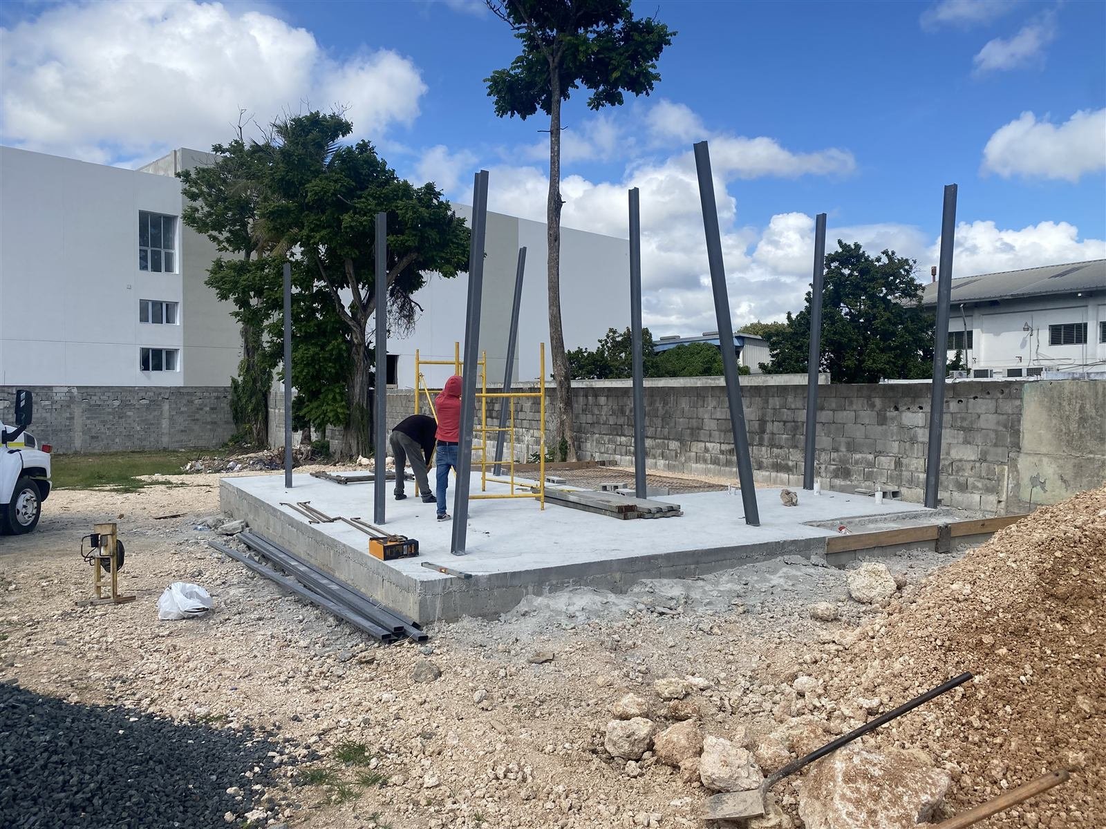 Auto Route — obra en construcción, estructura
