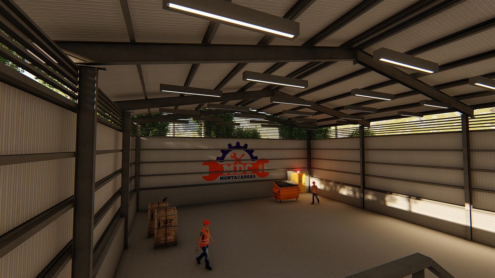 MDC Montacargas — render interior