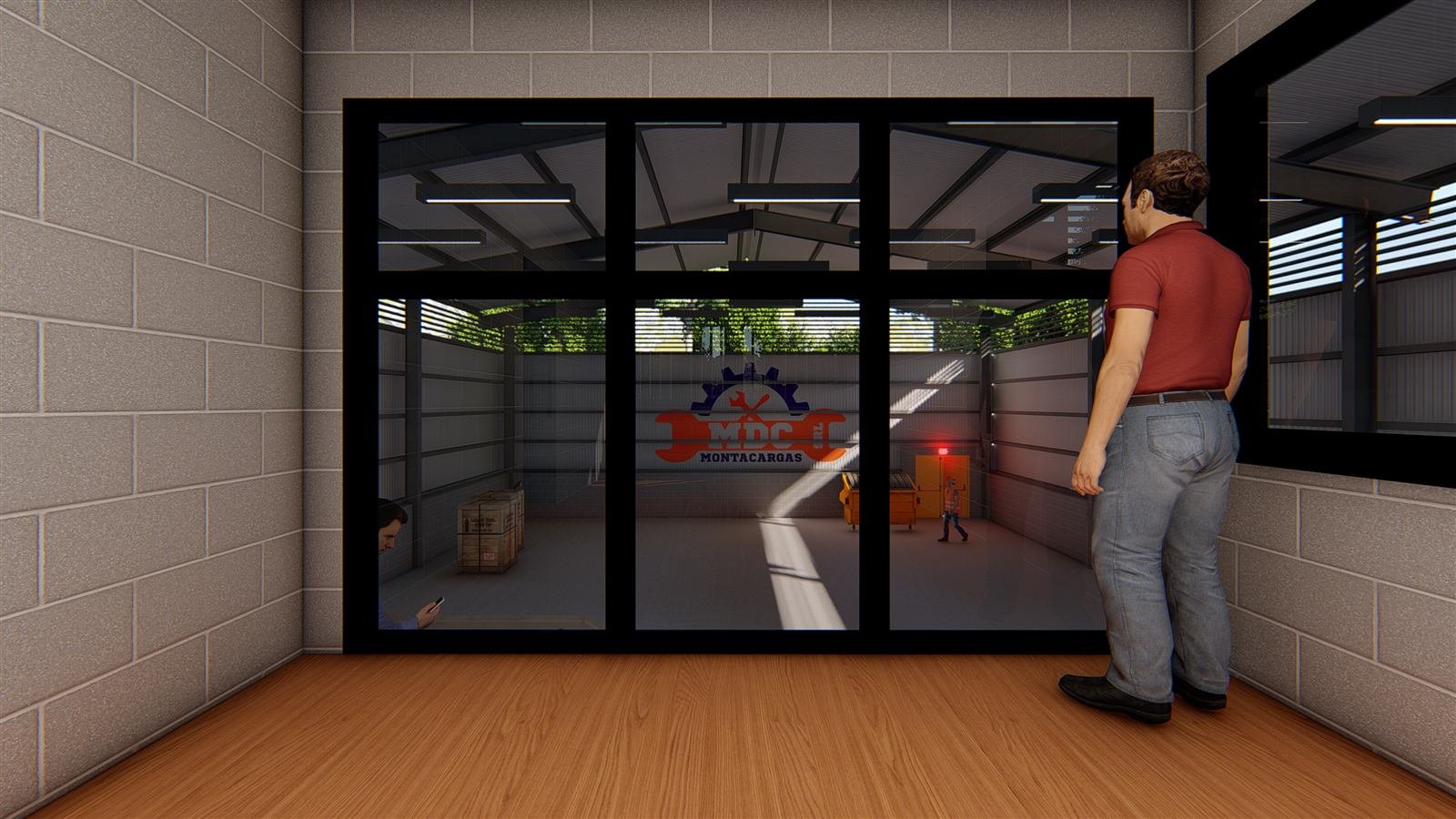 MDC Montacargas — render interior