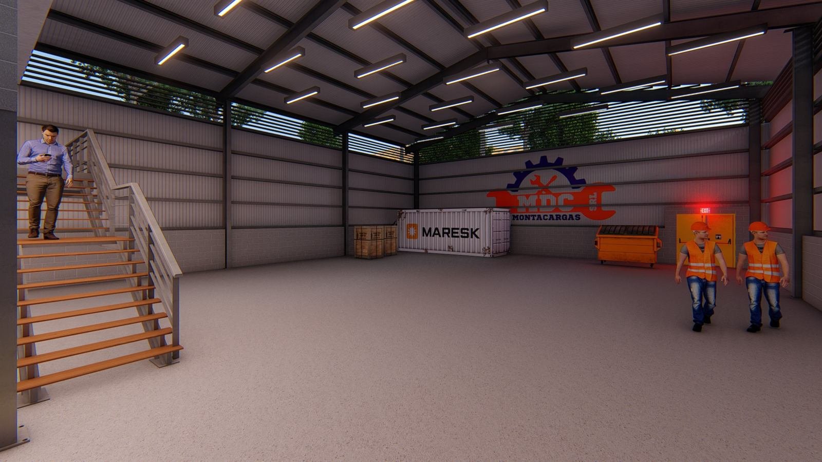 MDC Montacargas — render interior